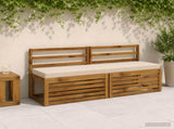 2-Piece Bench Cushions SOEST 100% Polyester Cream 949799