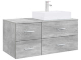 Bathroom Furniture Set 2 pcs Concrete Grey Engineered Wood 3403971