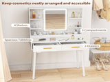 Elegant Dressing Table, with LED Mirror - White T3398P378101