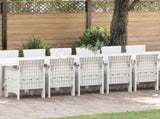 Garden Dining Set with Cushions 17 pcs White PP 3378664