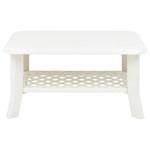 Coffee Table White 90x60x46 cm Plastic 48793