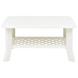 Coffee Table White 90x60x46 cm Plastic 48793