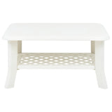 Coffee Table White Plastic 90x60x46 cm Durable Coffee Table 48793