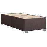 Box Spring Bed with Mattress Dark Brown 100x200 cm Fabric 3285795