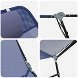 Folding Sun Lounger Folding 2 pcs Navy Blue 182 x 55 x 85.5 cm 42003159