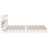Bed Frame without Mattress White 160x200 cm Solid Wood Pine 3306502