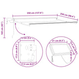 Manual Retractable Awning with LEDs 3.5 x 2.5 m 3419451