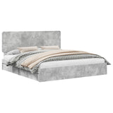 Storage Bed Concrete Grey 200 x 200 cm Engineered Wood 3412654
