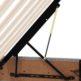 Storage Bed with Mattress Taupe 200 x 200 cm Fabric 3370037