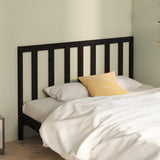 ZNTS Bed Headboard Black 156x4x100 cm Solid Wood Pine 817699