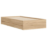 Bed Frame with Drawers without Mattress Sonoma Oak 90x200 cm 3207296