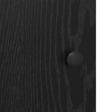 Sideboard Black Oak 100 x 35 x 80 cm Engineered Wood 882814