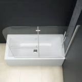 Folding Shower Enclosure 2 Panels ESG 95x140 cm 144678
