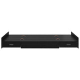 Storage Bed Frame Black oak 120 x 190 cm Engineered wood 3335326
