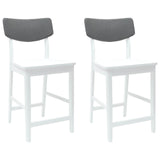 Dining Chairs 2 pcs White 48 x 49 x 95 cm Solid Rubber Wood 42020480