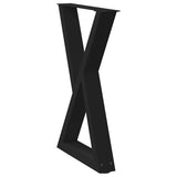 Dining Table Legs 2 pcs Black 60x cm Steel 4012720