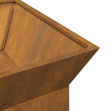 Fire Pit Rusty 50 x 50 x 40 cm Weathering steel 874582