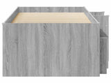 Loft Bed Frame with Cabinet 3 pcs Grey Sonoma Engineered Wood 3423387