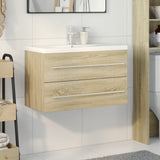 2 Piece Bathroom Furniture Set Sonoma Oak Engineered Wood 3325047