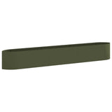 Raised Garden Bed Olive Green 300 x 40x 40 cm Steel 8011729