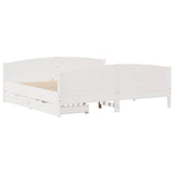 Bed Frame without Mattress White 180x200 cm Super King Solid Wood Pine 3301780