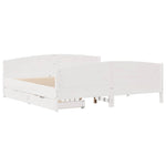 Bed Frame without Mattress White 180x200 cm Super King Solid Wood Pine 3301780