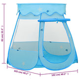 Children Play Tent with 250 Balls Blue 102x102x82 cm 3107722