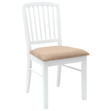 Dining Chairs 2 pcs White 50 x 52.5 x 91 cm Solid Rubber Wood 42020454