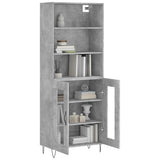 Highboard Concrete Grey 69.5x34x180 cm Engineered Wood 3189313