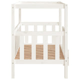 Dog Bed White 105.5x83.5x100 cm Solid Wood Pine 822388