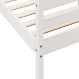 Bed Frame without Mattress White 140x200 cm Solid Wood Pine 842787