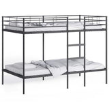 Bunk Bed without Mattress Black 107x203 cm Steel 42000325