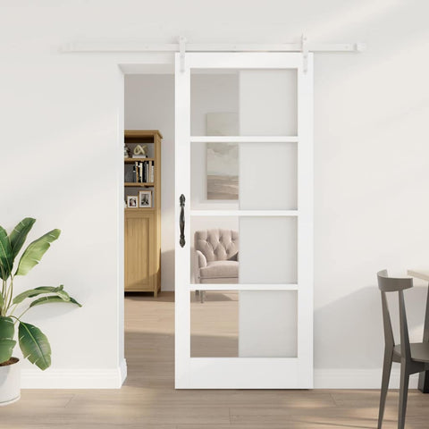 Sliding Door Manual White 83 x 202 cm Wood and metal 3332362