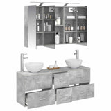 Bathroom Furniture Set 4 pcs Concrete Grey 3406698