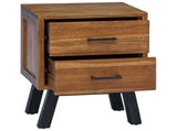 Bedside Table Natural 40 x 35 x 55 cm Solid Teak Wood 42017951