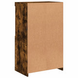 Sideboard with LED Lights Smoked Oak 60.5x37x100 cm 836669