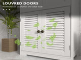 Three-Part Bathroom Storage Unit, with Shelf, Drawers & Cupboard - White T3398P329942