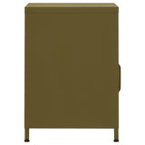 Nightstands 2 pcs Olive Green 35x35x51 cm Steel 3095214