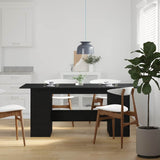 Dining Table Black Oak 180x90x76 cm Engineered Wood 862430