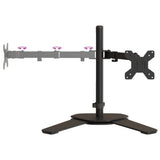 Dual Monitor Stand Black Steel VESA 75/100 mm 358008