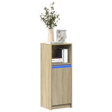 Sideboard with LED Sonoma Oak 38x34x100 cm Engineered Wood 852168