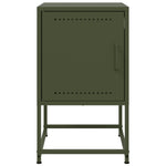 ZNTS Bedside Cabinets 2 pcs Olive Green 36x39x60.5 cm Steel 846455