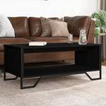 ZNTS Coffee Table Black 100x51x40 cm Engineered Wood 848479