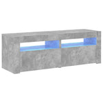 TV Cabinet with LED Lights Concrete Grey 120x35x40 cm 804359