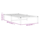 Metal Bed Frame without Mattress Black 107x203cm 373651