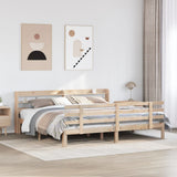 Bed Frame with Headboard without Mattress 200x200 cm 3306861