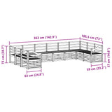 Sectional Sofa Set 10 pcs Natural 3375574