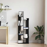 Bookcase Black Oak 48 x 25.5 x 140 cm Engineered Wood 862681