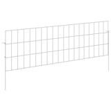 Garden Fence with Stakes 48 pcs 95 x 30 cm Mesh Silver 3438045