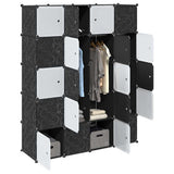 Storage Cube Organiser with 20 Cubes and Hanging Rods PP 4019586